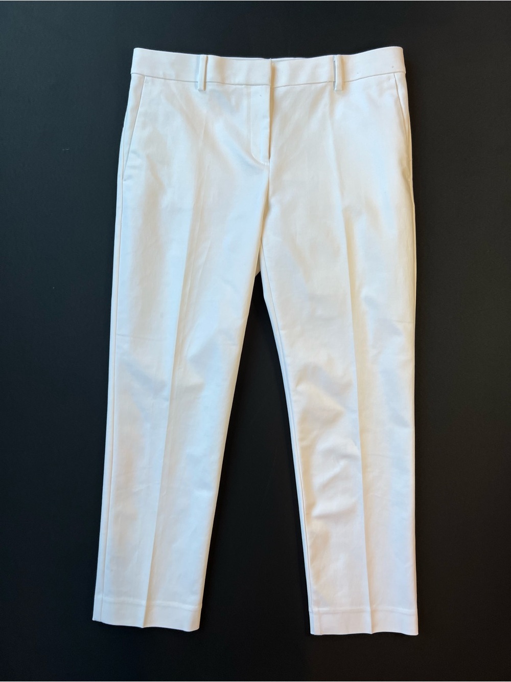 Ann Taylor 27” High Rise White Cropped Ankle Pants - Picture 2 of 7